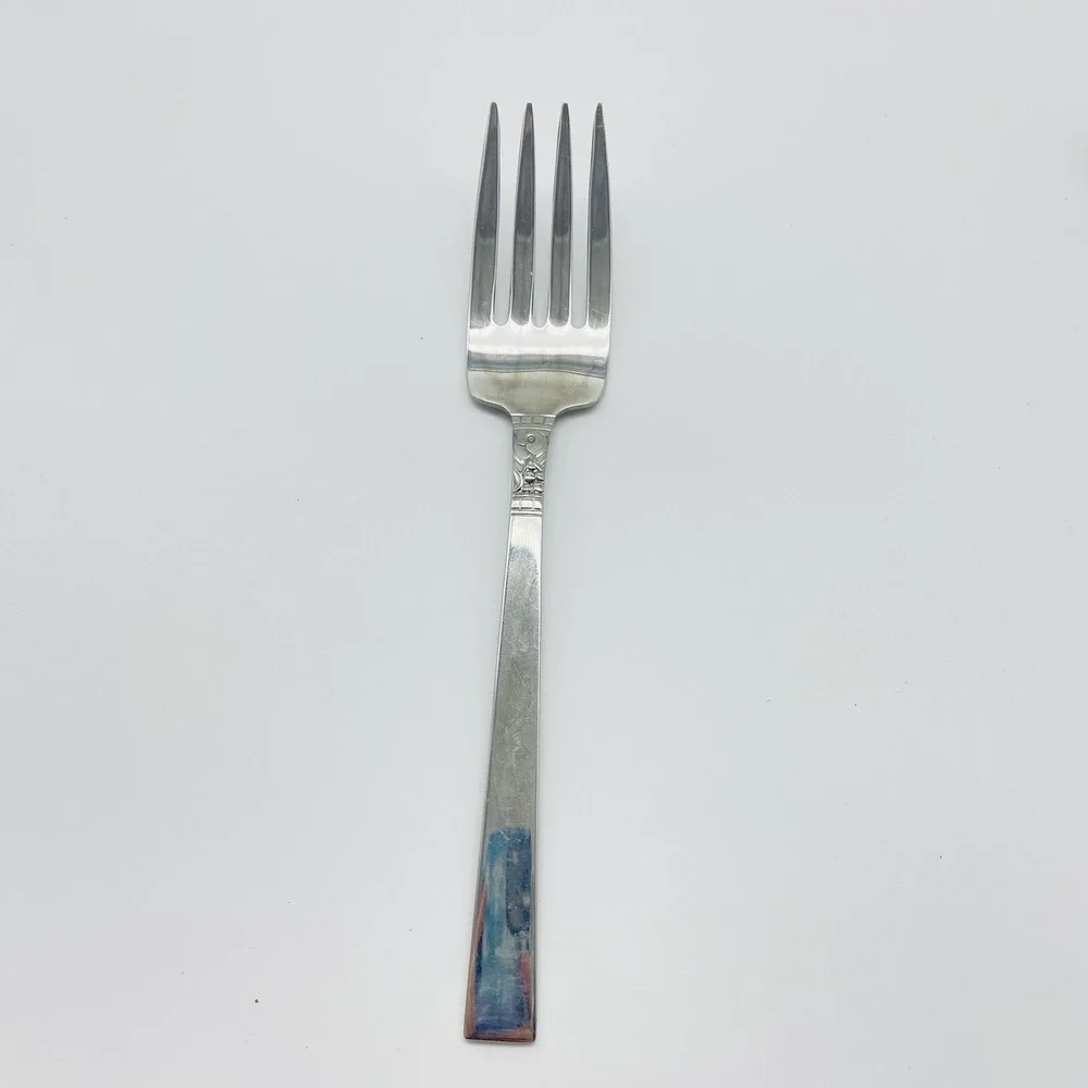 WM A Rogers Northland Stainless Dessert Forks Set of 4 Flatware USA